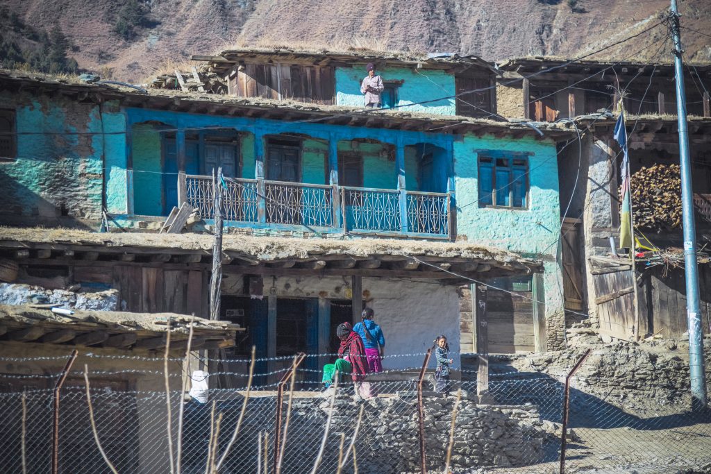 a local villagers enjoying their moment in the Sun